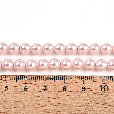 Baking Paint Pearlized Glass Pearl Bead Strands HY-N002-6mm-A10-1