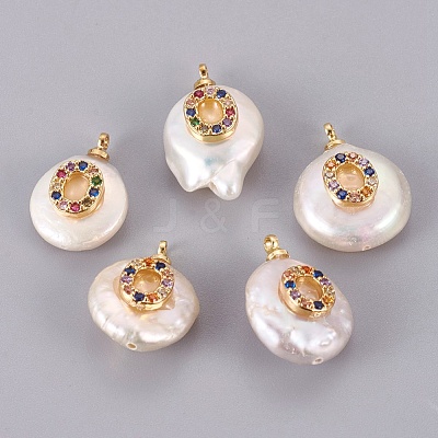 Natural Cultured Freshwater Pearl Pendants PEAR-F008-32G-O-1