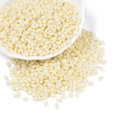 Opaque Colours Luster Glass Seed Beads SEED-T006-02K-1