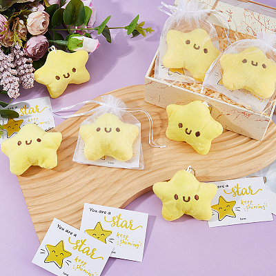 25Pcs Cute Star Shaped Doll Pendant Decorations HJEW-DC0001-29-1