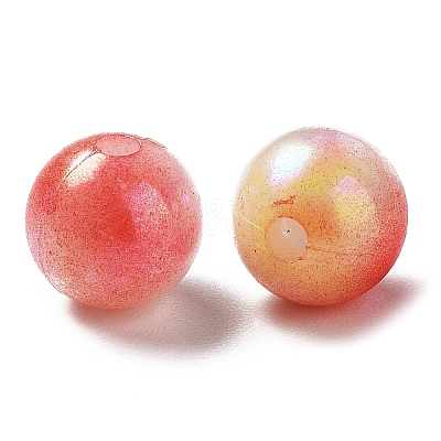 Two Tone Opaque Acrylic Beads SACR-P024-01A-W14-1