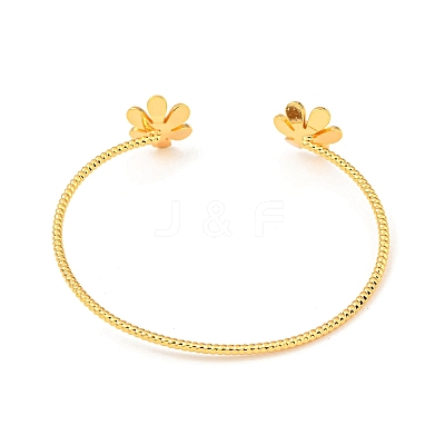 Clear Cubic Zirconia Cuff Bangles BJEW-P305-05G-1