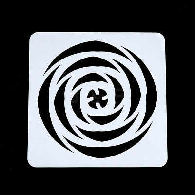 Vortex Pattern Eco-Friendly PET Plastic Hollow Painting Silhouette Stencil DRAW-PW0008-04O-1