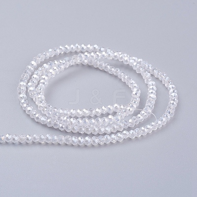 Electroplate Glass Beads Strands EGLA-R048-2mm-01-1
