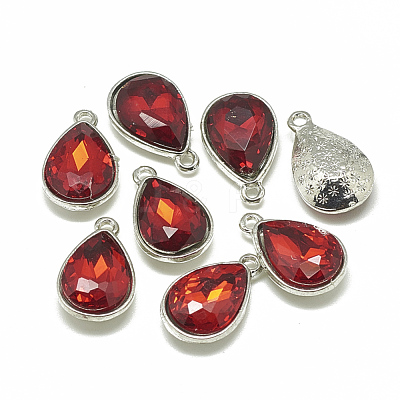 Alloy Glass Pendants PALLOY-T028-10x14mm-07-1