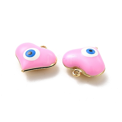 Brass Enamel Pendants KK-P222-01G-01-1