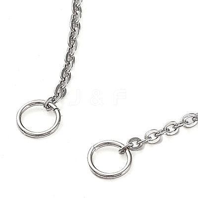 Rhodium Plated 925 Sterling Silver Cable Chains Necklace Makings STER-B001-01P-1