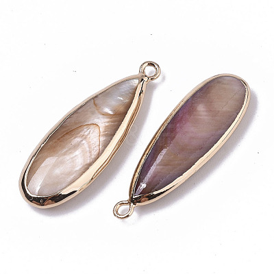 Natural Freshwater Shell Pendants X-SHEL-R047-03D-1