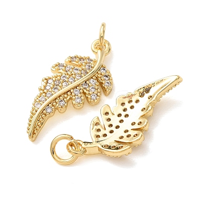 Brass Micro Pave Clear Cubic Zirconia Pendants CU-CBA2907-08G-1