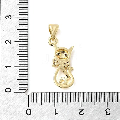 Brass Micro Pave Cubic Zirconia Pendants KK-C137-07C-G-1