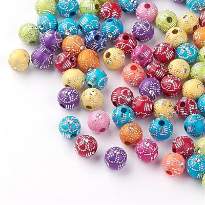 Plating Acrylic Beads PACR-Q113-06-1