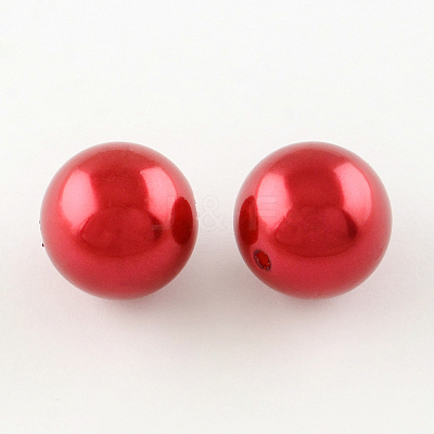 Round ABS Plastic Imitation Pearl Beads OACR-R053-11-1