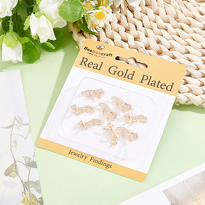 10Pcs Brass Pendants KK-BBC0027-36-1
