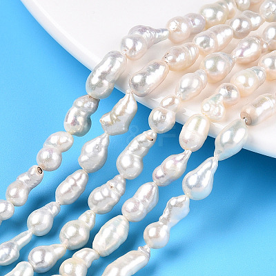 Natural Baroque Pearl Keshi Pearl Beads Strands X1-PEAR-S020-F10-01-1