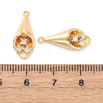 Brass Rhinestone Pendants KK-E793-24G-1