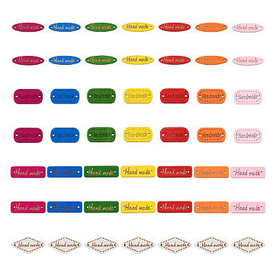 240 Pcs 4 Styles Schima Superba Wood Links WOOD-TA0001-50-1