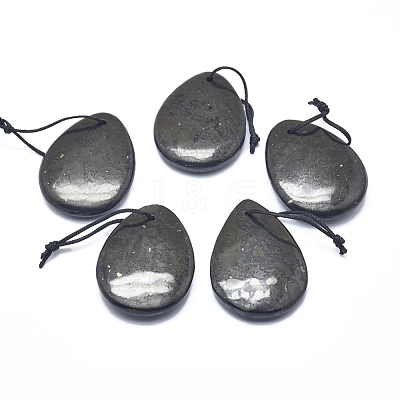 Natural Shungite Pendants G-F675-21-1