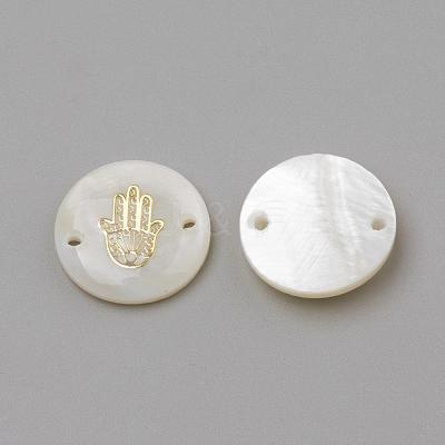 Freshwater Shell Links connectors SHEL-Q009-004G-1