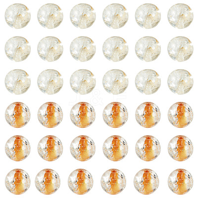 100Pcs Crackle Transparent Glass Beads Strands GLAA-TA0004-11A-1