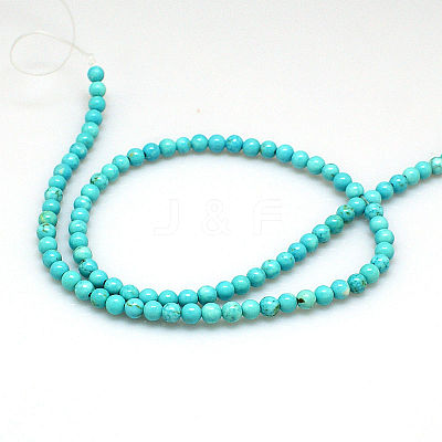 1 Strand Natural Howlite Beads Strands X-TURQ-G103-6mm-01-1