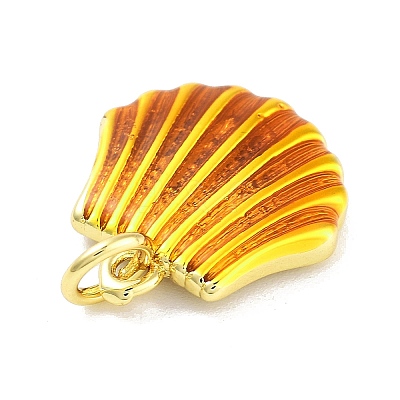Real 18K Gold Plated Rack Plating Brass Enamel Charms KK-M293-31G-02-1