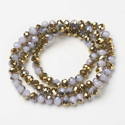 Electroplate Glass Beads Strands EGLA-A034-J8mm-O04-1