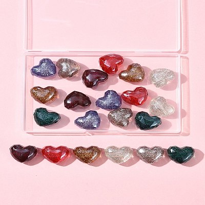 21Pcs 7 Colors Transparent Acrylic Beads OACR-FS0001-94-1
