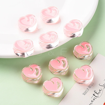 Transparent Enamel Acrylic Beads X-TACR-S155-004E-1