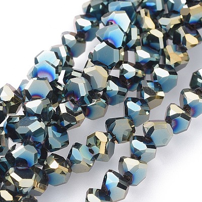 Electroplate Glass Beads Strands EGLA-L016-FP-A02-1