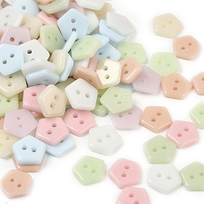2-Hole Glass Buttons PORC-R010-03-1