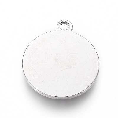 Tarnish Resistant 304 Stainless Steel Pendant Cabochon Settings STAS-G214-07P-1