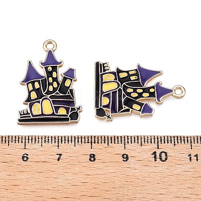 Halloween Theme Rack Plating Alloy Enamel Pendants X1-ENAM-N056-393B-KCG-1