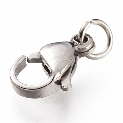 Tarnish Resistant 304 Stainless Steel Lobster Claw Clasps STAS-G240-01D-P-1