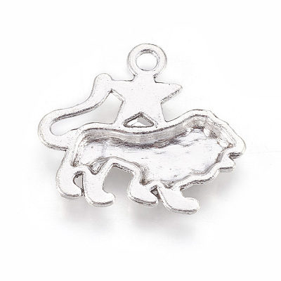 Tibetan Style Alloy Pendant Rhinestone Settings PALLOY-WH0047-01AS-1