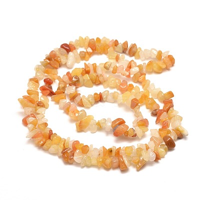 Natural Topaz Jade Chip Bead Strands G-M205-16-1