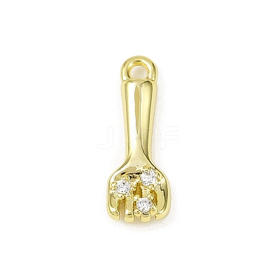 Brass Pave Clear Cubic Zirconia Pendants LS-KK-L238-10G-1