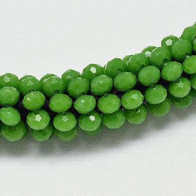 Flower Glass Beaded Lariat Necklaces NJEW-P102-37B-1