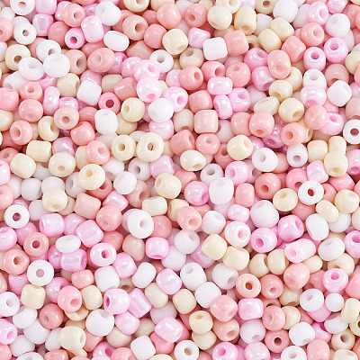 Opaque Glass Round Seed Beads GLAA-TAC0025-07B-06-1