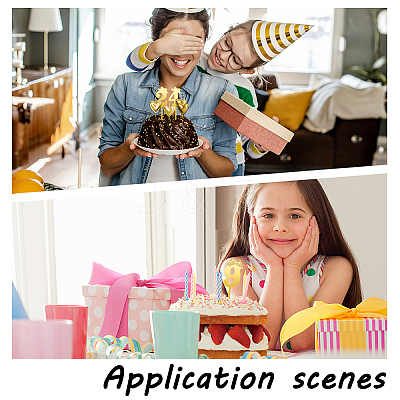 6Pcs 6 Style Acrylic Cake Insert Card Decoration BAKE-SD0001-03-1