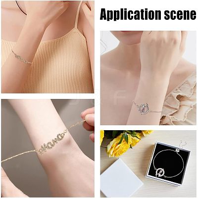 12Pcs 4 Style Half Finished 304 Stainless Steel Cable Chain Bracelets AJEW-NB0003-65-1