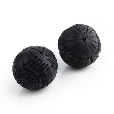 Handmade Cinnabar Beads CARL-R002-15mm-05-1