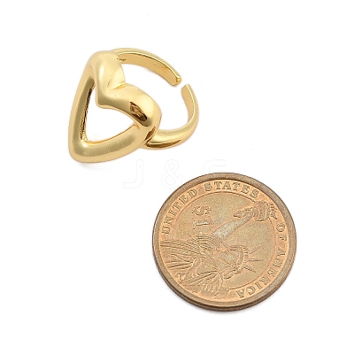 Brass Open Cuff Rings for Women RJEW-F171-01G-01-1