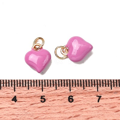 Brass Enamel Charms KK-U027-13-03G-1