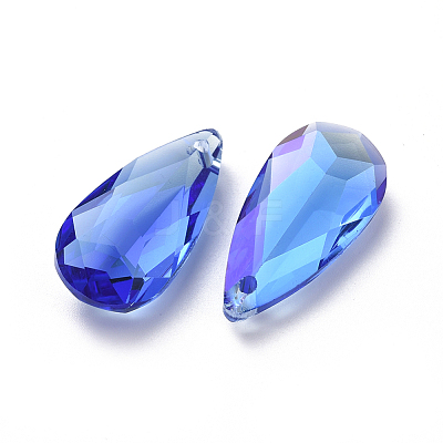 Glass Rhinestone Pendants RGLA-L022-A-206MO-1