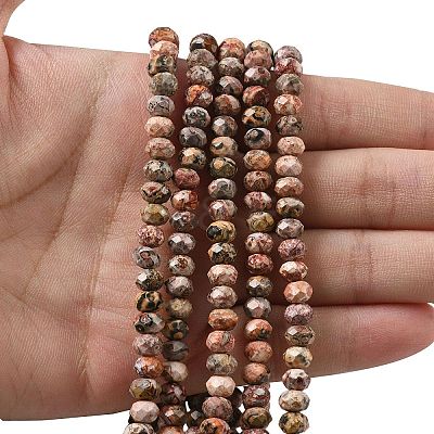 Natural Leopard Skin Jasper Beads Strands G-D344-A24-1