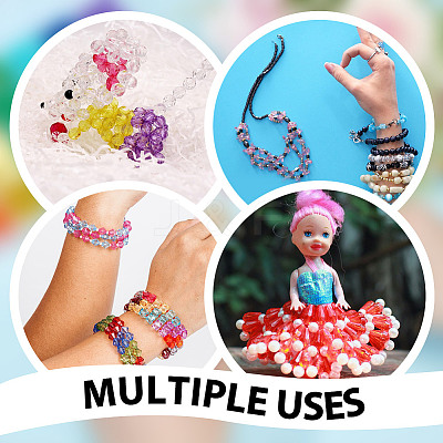 2380Pcs 28 Colors Transparent Acrylic Beads TACR-PH0001-87-1