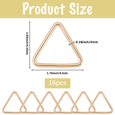 16Pcs Triangle Iron Linking Rings IFIN-CL0001-07KCG-1