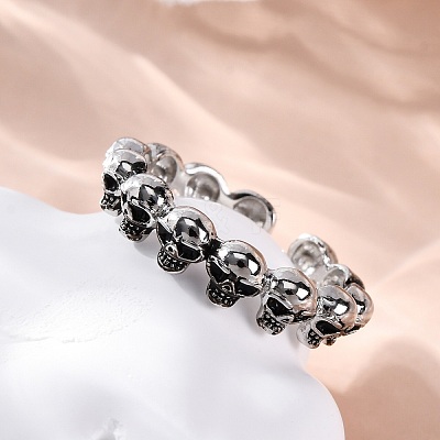 Brass Cuff Rings for Women Men RJEW-C118-02AS-1