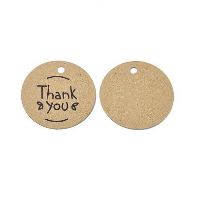 Thank You Theme Kraft Paper Jewelry Display Paper Price Tags CDIS-K004-01D-1