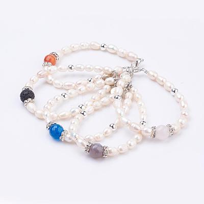 Freshwater Pearl Bracelets BJEW-JB03319-1